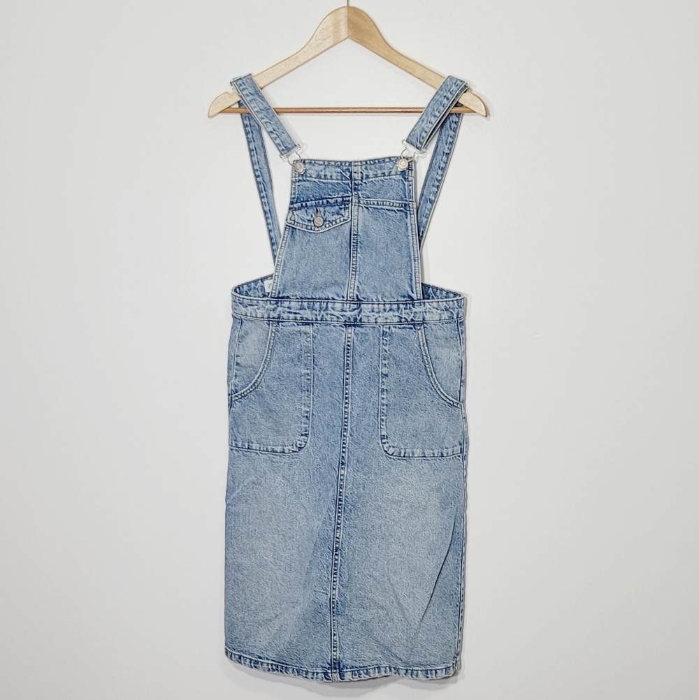 Zara Kids Jean Overall Dress Jumper 100% Cotton Adjustable Straps Size 13-14